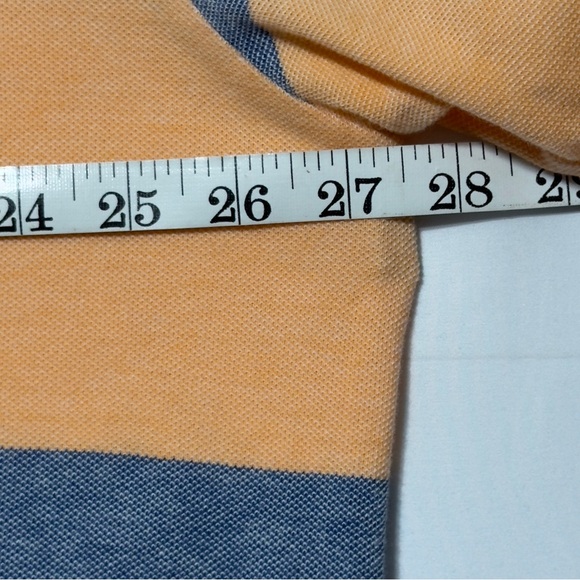 Chaps Men's Blue & Orange Natural Stretch Striped Polo Shirt Size XXL Excellent - Picture 6 of 8